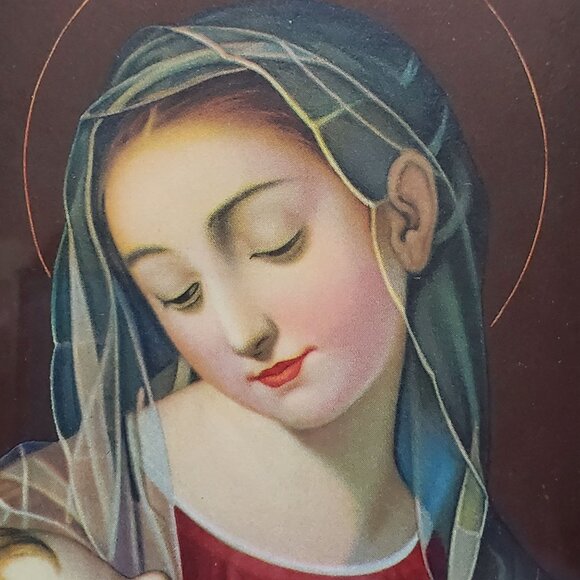 VTG Our Lady of Providence Madonna & Child Framed Religious Art Print - Picture 2 of 12